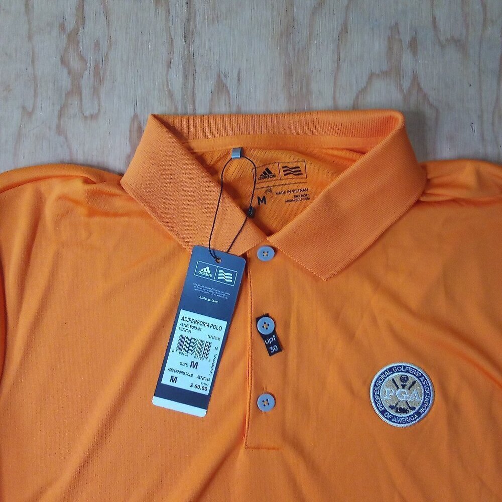 NWT Adidas Performance PGA Golf Polo Shirt